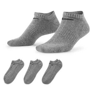 Men's Nike 3-Pack Everyday Cushion No-Show Training Socks Gray